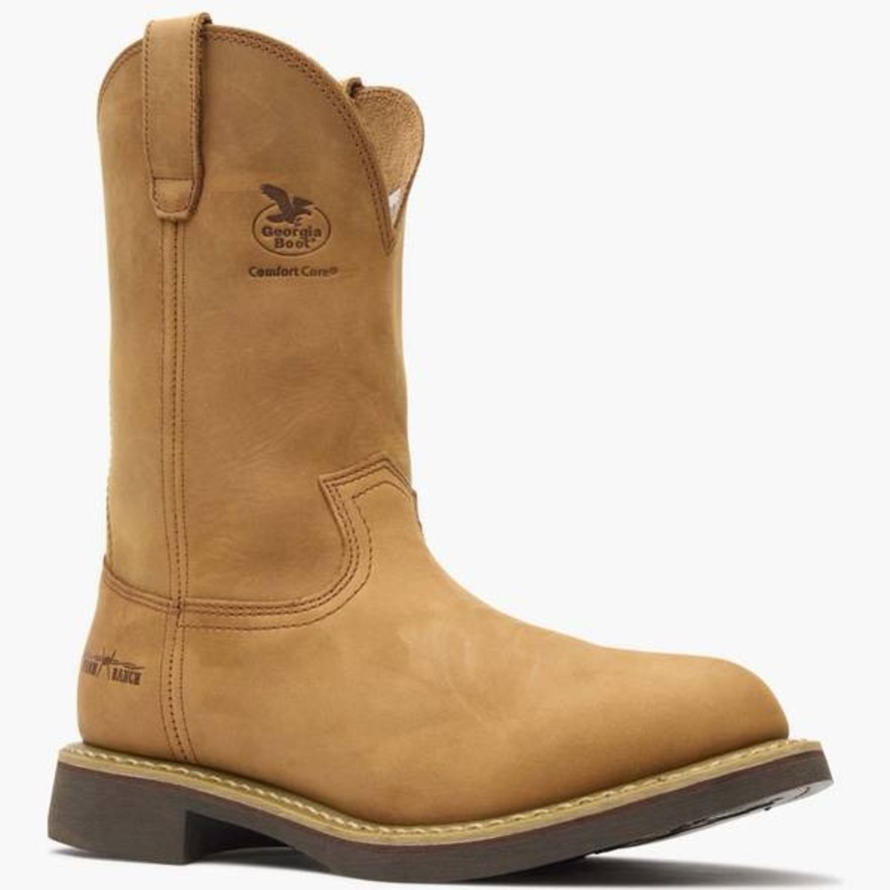 NEW GEORGIA BOOT Wellington Pull-On Work Boots – Brown – Men’s Size 10.5EE – New